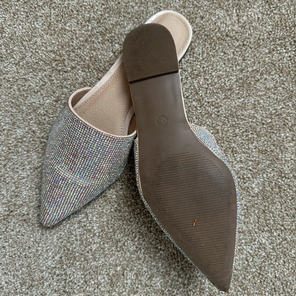 Nude Rhinestone Mules - Picture 3 of 5